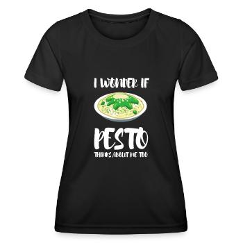 Italian Cuisine - Basil Pesto Is The Besto - Frauen Funktions-T-Shirt - Schwarz - Vorne - AI Model Female 172 light (172cm)