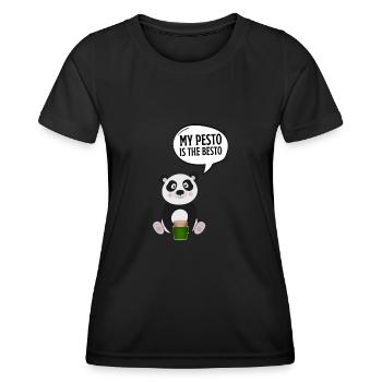 Italian Cuisine - Basil Pesto Is The Besto - Frauen Funktions-T-Shirt - Schwarz - Vorne - AI Model Female 172 light (172cm)