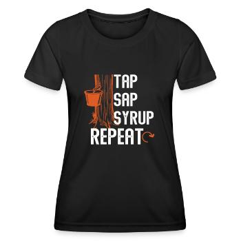 Maple Tree Essence Men Women Funny Sugaring Season - Women's Functional T-Shirt - black - Front - AI Model Female 172 light (172cm)