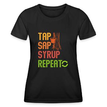 Maple Tree Essence Men Women Funny Sugaring Season - Women's Functional T-Shirt - black - Front - AI Model Female 172 light (172cm)