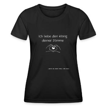 Ich liebe den klang deiner stimme wenn du... - Frauen Funktions-T-Shirt - Schwarz - Vorne - AI Model Female 172 light (172cm)