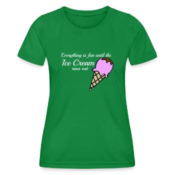 Ice Cream Joke Icecream - Frauen Funktions-T-Shirt - Kelly Green - Vorne - AI Model Female 172 dark (172cm)