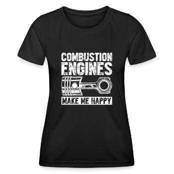 Mécanique Mécanicien de moteurs à combustion - T-shirt sport Femme - noir - Devant - AI Model Female 172 light (172cm)