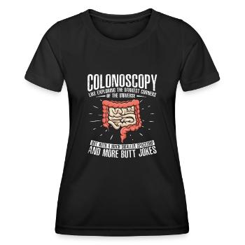 Gastroenterology Endoscopy Colonoscopy - Women's Functional T-Shirt - black - Front - AI Model Female 172 light (172cm)