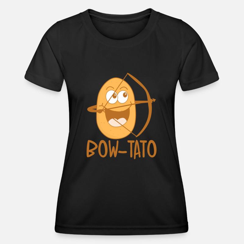 Potato Archery Bow Potatoes - Women's Functional T-Shirt - black