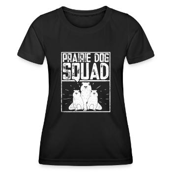 Chien de prairie - T-shirt sport Femme - noir - Devant - AI Model Female 172 light (172cm)