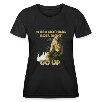 Mountain Adventure Toprope Climbing for - Women's Functional T-Shirt - black - Front - AI Model Female 172 light (172cm)