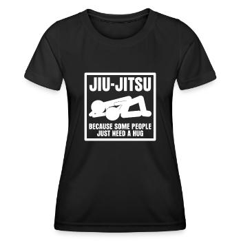Brasilian Ju-Jitsu Jiu-Jitsu BJJ - Frauen Funktions-T-Shirt - Schwarz - Vorne - AI Model Female 172 light (172cm)