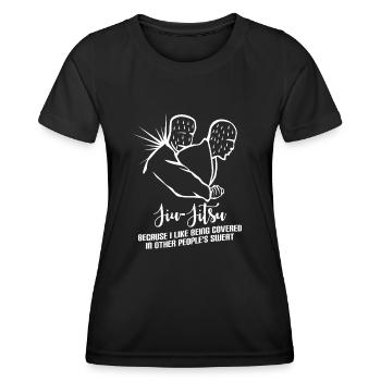 Ju-Jitsu Brasilian Jiu-Jitsu Joke BJJ - Frauen Funktions-T-Shirt - Schwarz - Vorne - AI Model Female 172 light (172cm)