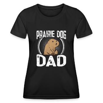 Chien de prairie - T-shirt sport Femme - noir - Devant - AI Model Female 172 light (172cm)