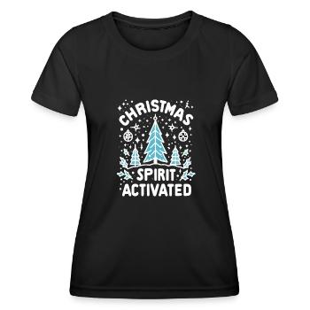 Christmas Spirit Activated - Women's Functional T-Shirt - black - Front - AI Model Female 172 light (172cm)
