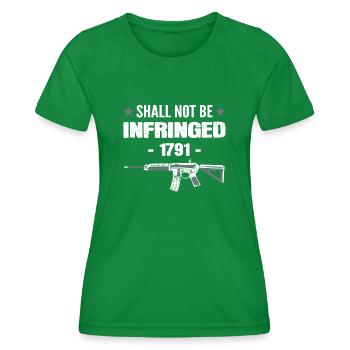 Pro 2nd Amendment Shall Not Be Infringed 1791 2nd - Women's Functional T-Shirt - kelly green - Front - AI Model Female 172 dark (172cm)