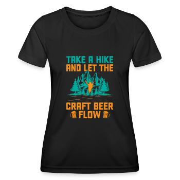 Wandern Bergsteigen Trekking Natur Outdoor Alco - Frauen Funktions-T-Shirt - Schwarz - Vorne - AI Model Female 172 light (172cm)