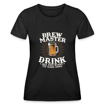 Maître brasseur buvez tout ce que vous voulez brasseur de bière artisanale Ho - T-shirt sport Femme - noir - Devant - AI Model Female 172 light (172cm)