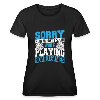 Jeux de société jeu de société cadeau - T-shirt sport Femme - noir - Devant - AI Model Female 172 light (172cm)