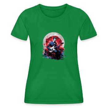 Gitarren E-Gitarren-Saiten E-Gitarre Musiker - Frauen Funktions-T-Shirt - Kelly Green - Vorne - AI Model Female 172 dark (172cm)