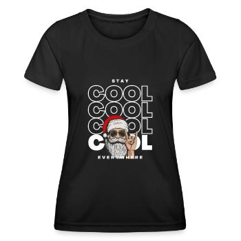 Bleiben Sie überall cool | XMAS - Frauen Funktions-T-Shirt - Schwarz - Vorne - AI Model Female 172 light (172cm)