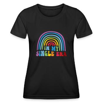 Dans mon ère de célibataire drôle de vie de célibataire - T-shirt sport Femme - noir - Devant - AI Model Female 172 light (172cm)