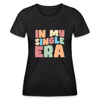Dans mon ère de célibataire drôle de vie de célibataire - T-shirt sport Femme - noir - Devant - AI Model Female 172 light (172cm)