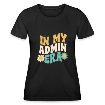 Secrétaire, Adjointe administrative, Commis de bureau - T-shirt sport Femme - noir - Devant - AI Model Female 172 light (172cm)