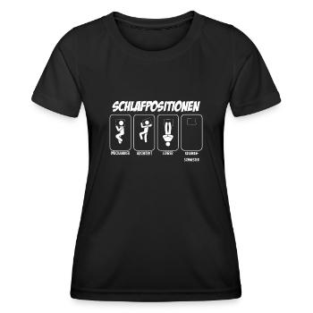 Krankenschwester Geschenk Schichtarbeit - Frauen Funktions-T-Shirt - Schwarz - Vorne - AI Model Female 172 light (172cm)