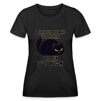 Cats gift cat owner cynic cats - Women's Functional T-Shirt - black - Front - AI Model Female 172 light (172cm)