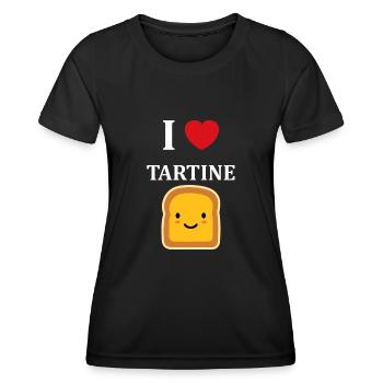 Tartine - T-shirt sport Femme - noir - Devant - AI Model Female 172 light (172cm)