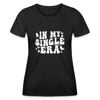 Dans mon ère de célibataire drôle de vie de célibataire - T-shirt sport Femme - noir - Devant - AI Model Female 172 light (172cm)
