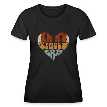 Dans mon ère de célibataire drôle de vie de célibataire - T-shirt sport Femme - noir - Devant - AI Model Female 172 light (172cm)