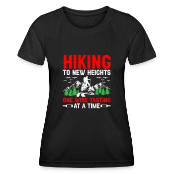 Randonnée Randonneur Nature Trekking Alpinisme en plein air - T-shirt sport Femme - noir - Devant - AI Model Female 172 light (172cm)