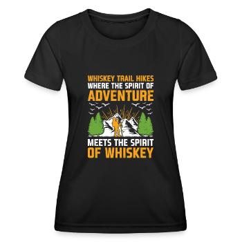 Wandern Wanderer Natur Trekking Outdoor Bergsteigerin - Frauen Funktions-T-Shirt - Schwarz - Vorne - AI Model Female 172 light (172cm)