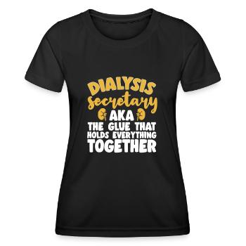 Dialyse Sekretärin Dialysefachkraft - Frauen Funktions-T-Shirt - Schwarz - Vorne - AI Model Female 172 light (172cm)