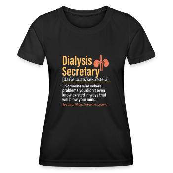 Dialyse Sekretärin Dialysefachkraft - Frauen Funktions-T-Shirt - Schwarz - Vorne - AI Model Female 172 light (172cm)