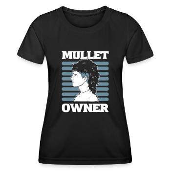 Mullet Propriétaire Coiffure Mullet Pride - T-shirt sport Femme - noir - Devant - AI Model Female 172 light (172cm)