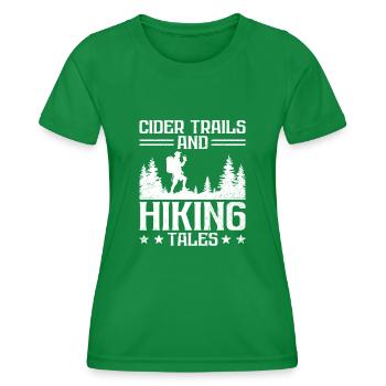 Randonneur Randonnée Trekking En plein air Nature Boisson alcoolisée - T-shirt sport Femme - vert - Devant - AI Model Female 172 dark (172cm)