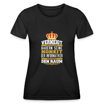 Witziges Informatiker T-shirt Geschenk Itler - Frauen Funktions-T-Shirt - Schwarz - Vorne - AI Model Female 172 light (172cm)