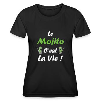 Le Mojito c'est la vie - T-shirt sport Femme - noir - Devant - AI Model Female 172 light (172cm)