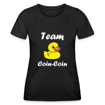 Petit canard - T-shirt sport Femme - noir - Devant - AI Model Female 172 light (172cm)