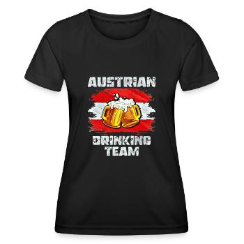 Équipe de boisson d’Autriche - T-shirt sport Femme - noir - Devant - AI Model Female 172 light (172cm)