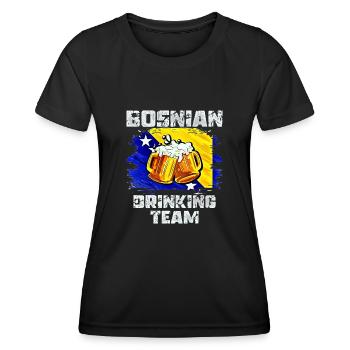 Équipe de boisson de Bosnie-Herzégovine - T-shirt sport Femme - noir - Devant - AI Model Female 172 light (172cm)