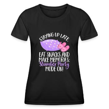 Soirée pyjama pyjama soirée pyjama - T-shirt sport Femme - noir - Devant - AI Model Female 172 light (172cm)