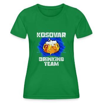 Équipe de beuverie du Kosovo - T-shirt sport Femme - vert - Devant - AI Model Female 172 dark (172cm)
