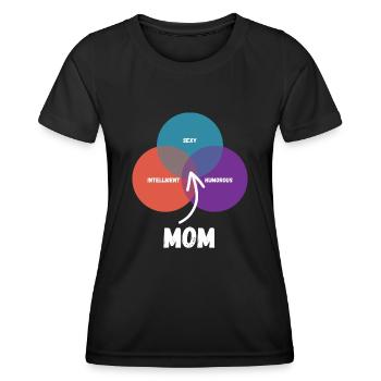 Maman Maman Maman - T-shirt sport Femme - noir - Devant - AI Model Female 172 light (172cm)