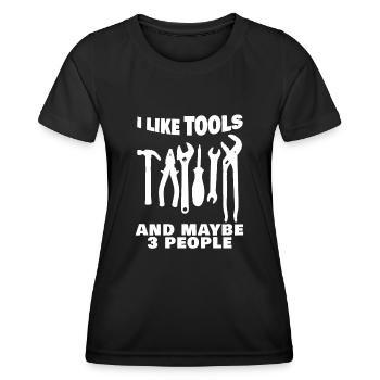 Craftsman Tools DIY Tool - Frauen Funktions-T-Shirt - Schwarz - Vorne - AI Model Female 172 light (172cm)