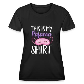 Soirée pyjama pyjama soirée pyjama - T-shirt sport Femme - noir - Devant - AI Model Female 172 light (172cm)