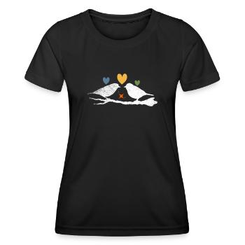 Vogelbeobachtung Vogelbeobachter Ornithologe Vogelliebhaber - Frauen Funktions-T-Shirt - Schwarz - Vorne - AI Model Female 172 light (172cm)