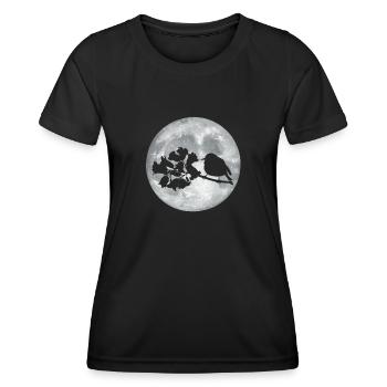 Vogelbeobachtung Vogelbeobachter Ornithologe Vogelliebhaber - Frauen Funktions-T-Shirt - Schwarz - Vorne - AI Model Female 172 light (172cm)