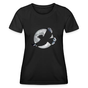 Observation des oiseaux Ornithologue Ornithologue Amoureux des oiseaux - T-shirt sport Femme - noir - Devant - AI Model Female 172 light (172cm)