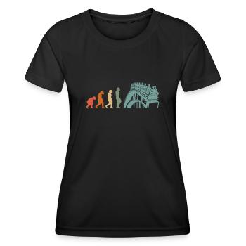 Amusement Park, Fair, Fairground, Funfair - Women's Functional T-Shirt - black - Front - AI Model Female 172 light (172cm)