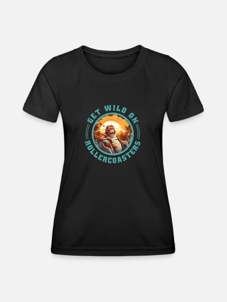 Amusement parks, fairground, funfair - Women's Functional T-Shirt - black